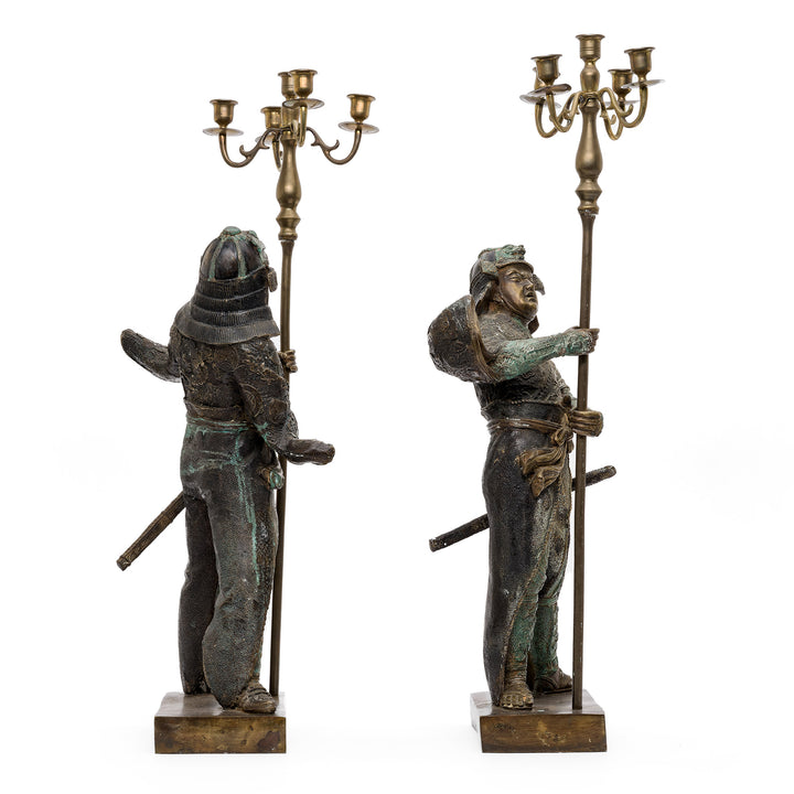 Luxury antique samurai bronze sculptures for home or office