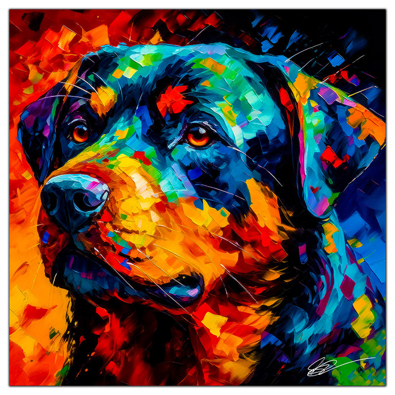 Limited Edition Rottweiler 01 ChromaLuxe Metal Print | Artist-Signed ...