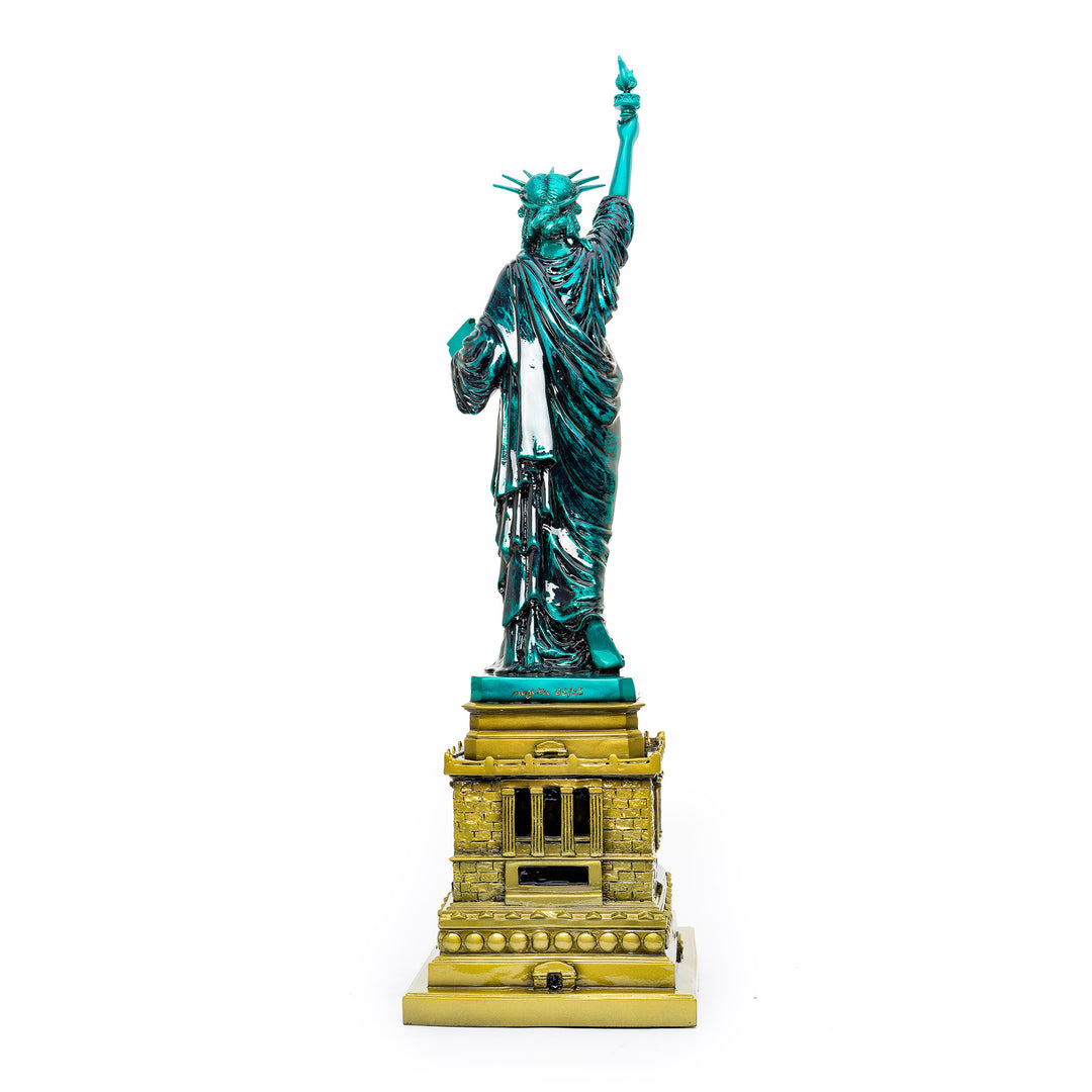 Statue of Liberty sculpture with intricate craftsmanship.