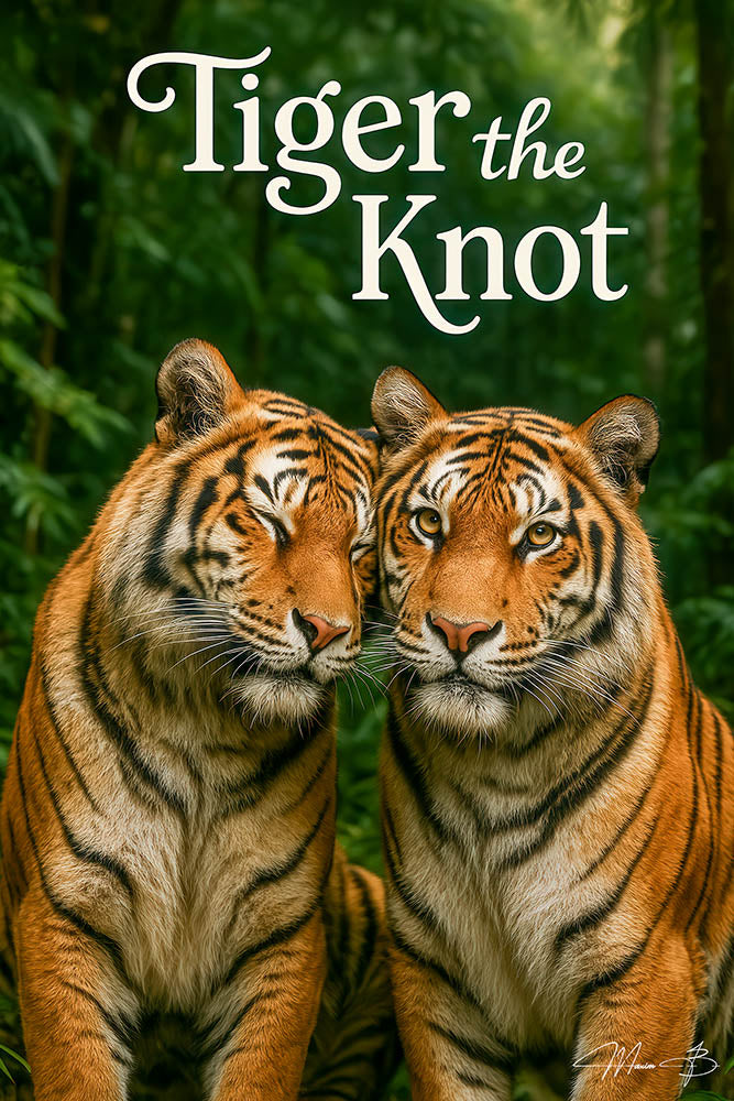 Tiger the Knot III affectionate tiger couple wildlife metal print
