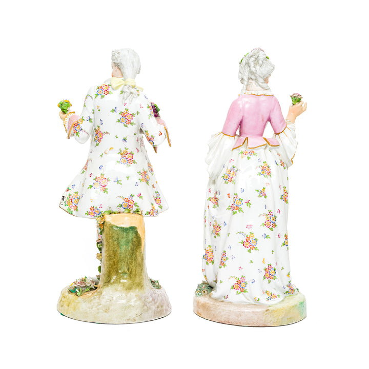 Timeless elegance captured in Romantic Rococo Courtiers figurines.