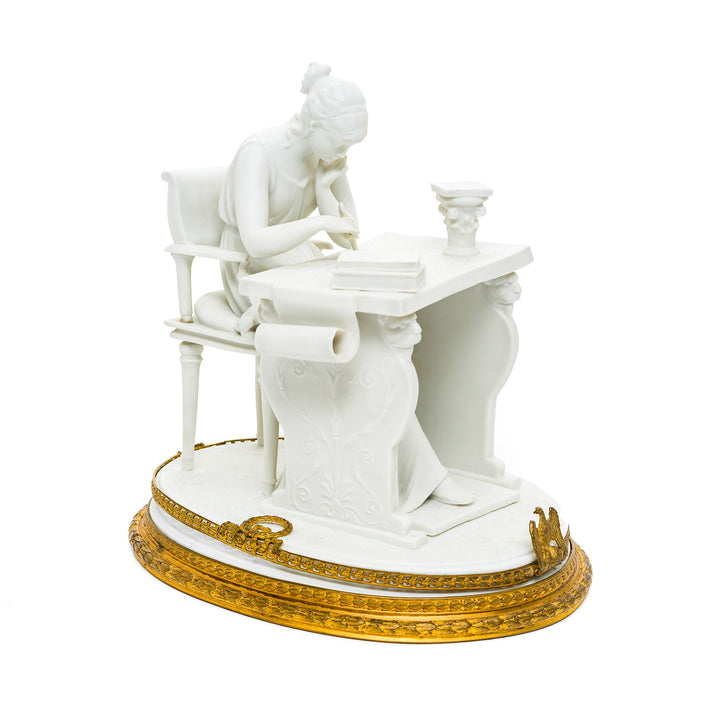 Vollstedt white porcelain seated artisan sculpture