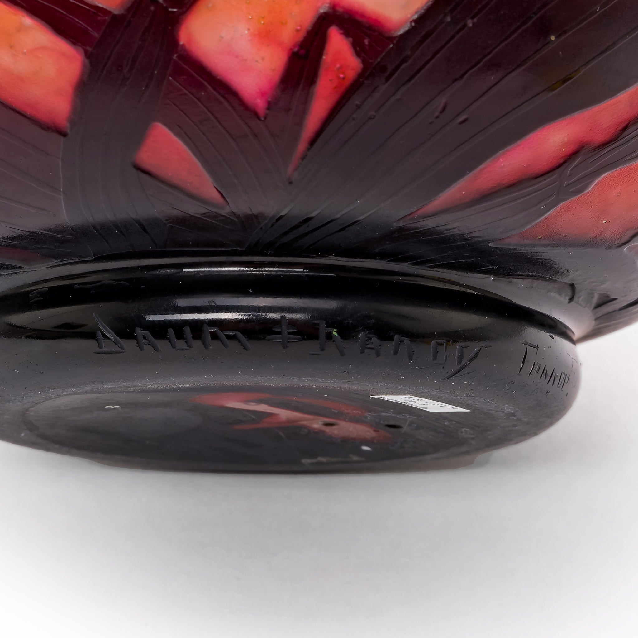 Daum Nancy Orchid Cameo Vase – Wheel Carved and Signed