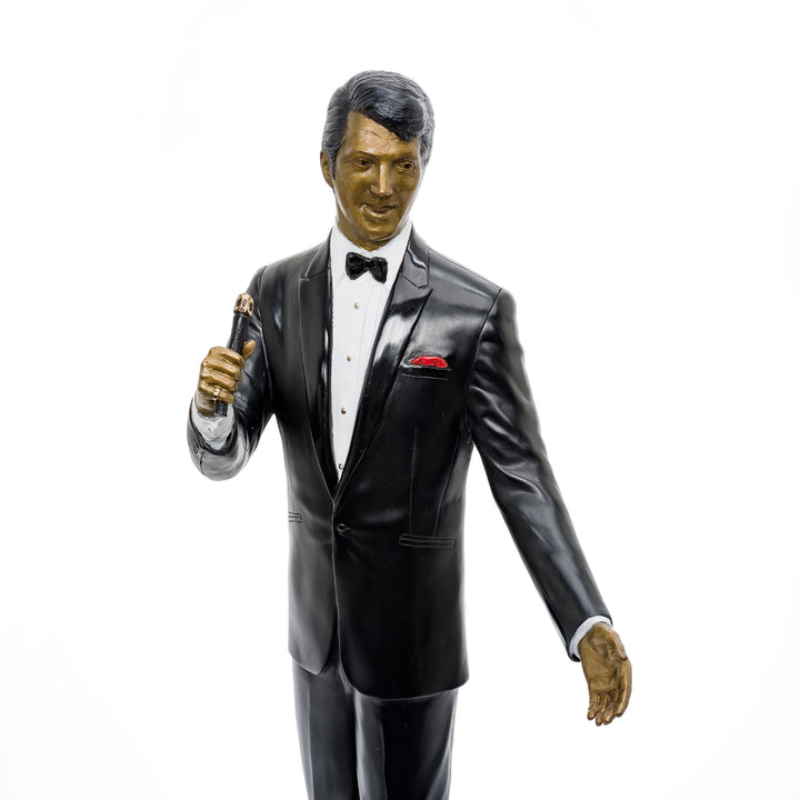 Close-up of Dean Martin’s tuxedo and microphone details