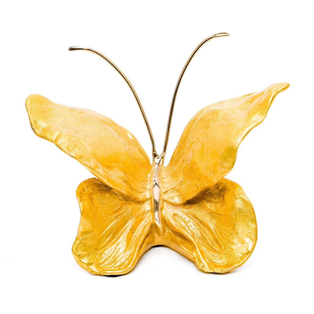 Dutchess Gold bronze butterfly sculpture in matte finish