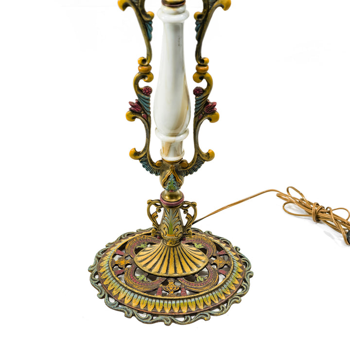 Elegant religious floor lamp with gold embroidery