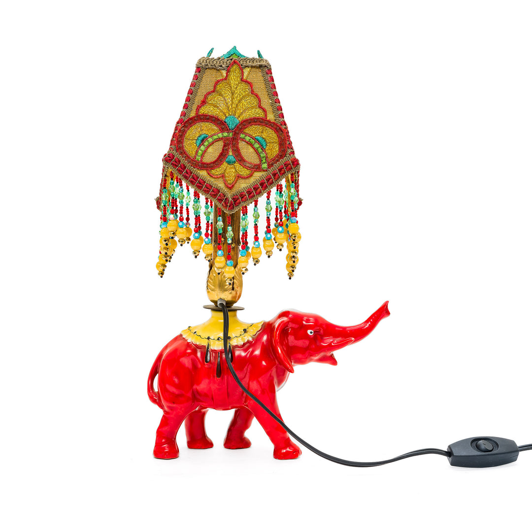 Exotic elephant lamp with antique craftsmanship