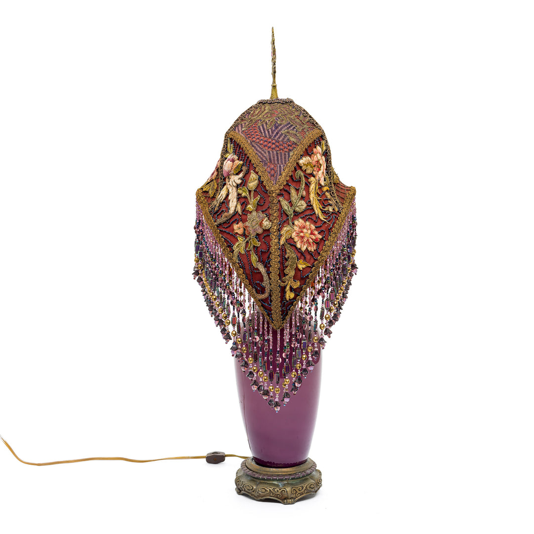 Handcrafted lavender lamp by Kathleen Caid