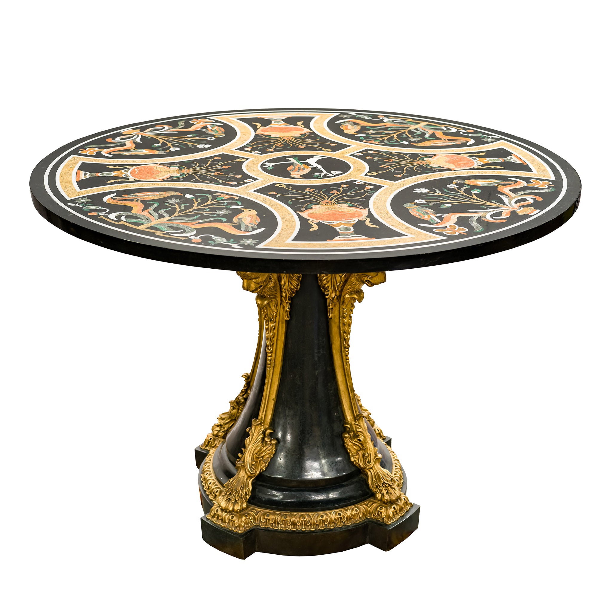Handmade Round Penshell Table | Luxury 45-Inch Inlay Table – Regis Galerie