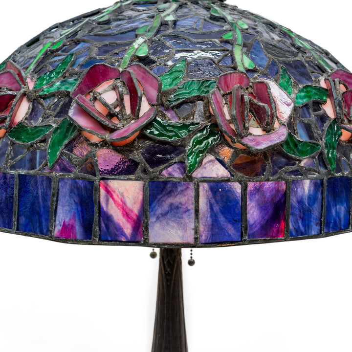 Lost-wax cast bronze fluted column lamp base