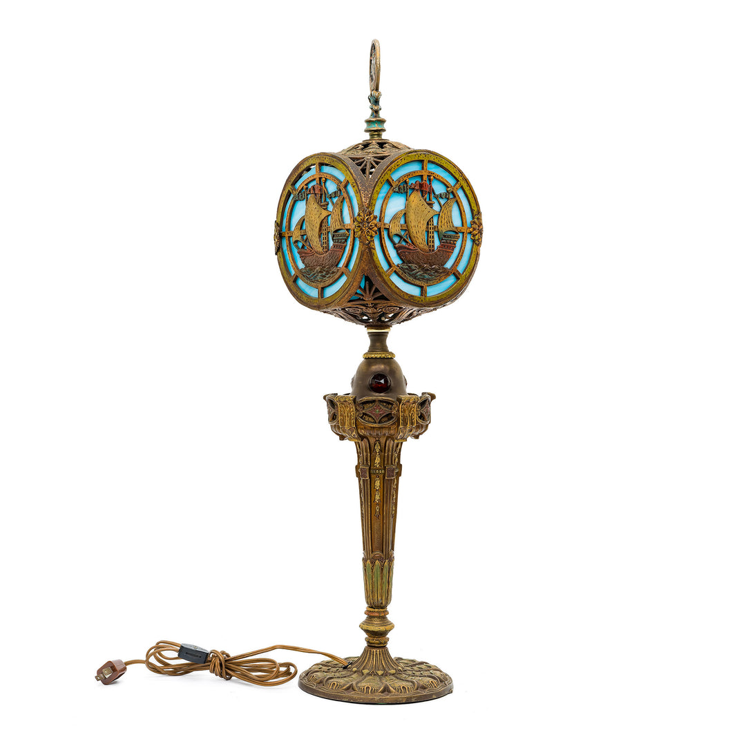 Nautical-inspired antique lamp with elegant craftsmanship