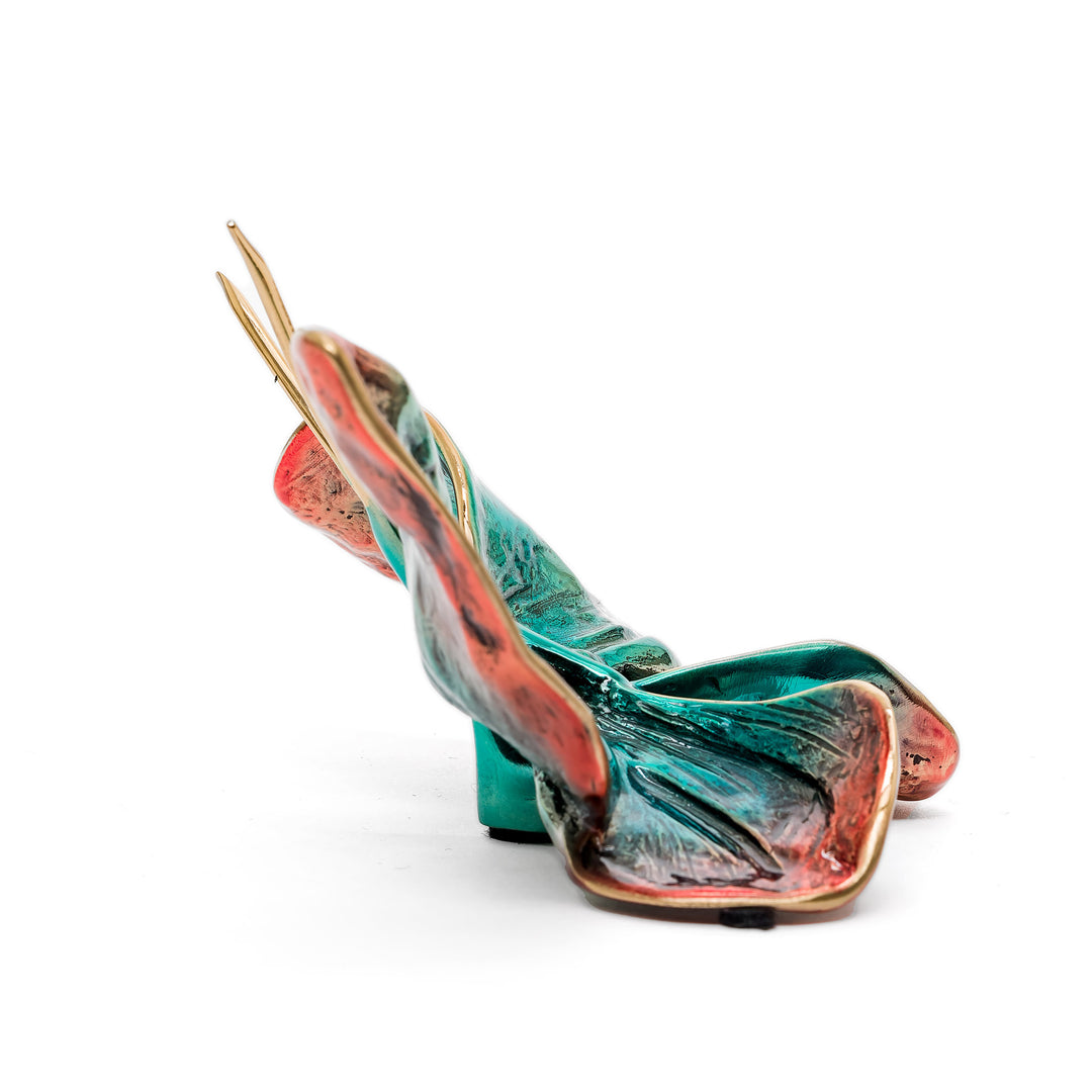 Vibrant Ruiz butterfly sculpture with glossy finish