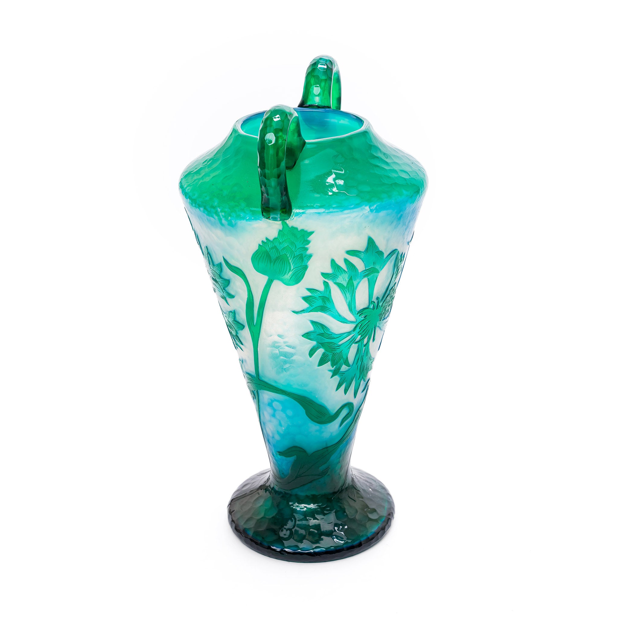1900 Daum Nancy Mushroom Vase – Wheel-Carved Art Glass