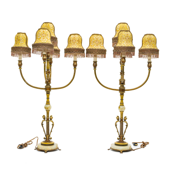 Unique embroidered bronze lamps for collectors