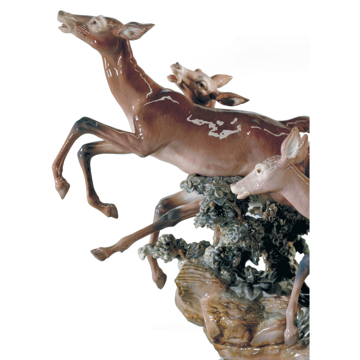 Image 5 Lladro Pursued Deer Sculpture. Limited Edition - 01001377