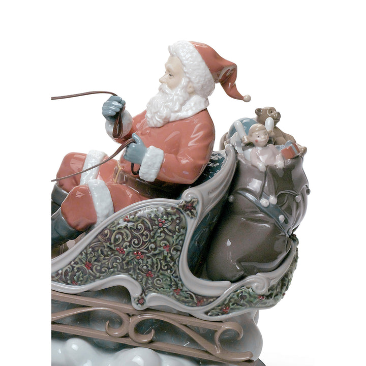Image 2 Lladro Santa's Midnight Ride Sleigh Figurine. Limited Edition - 01001938