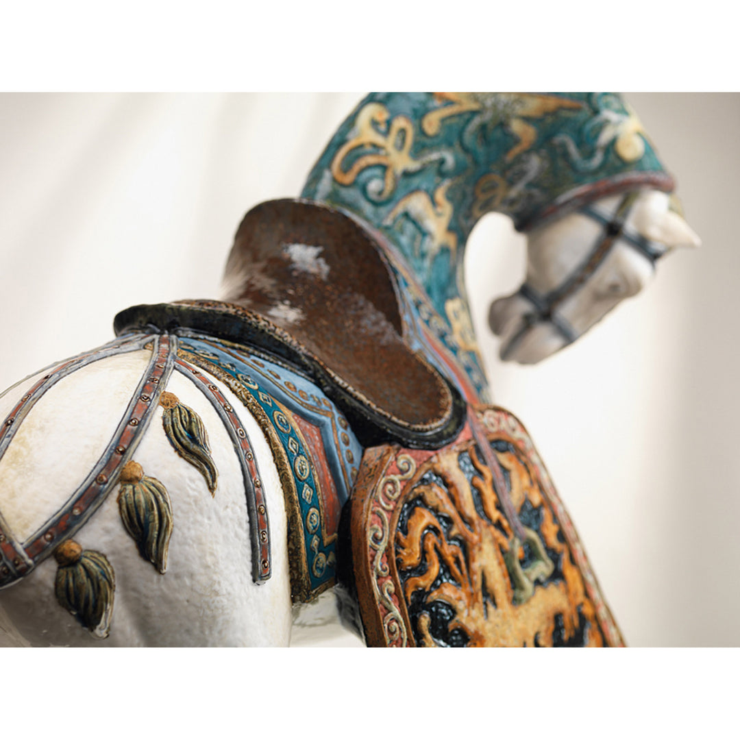 Image 3 Lladro Oriental Horse Sculpture. Glazed. Limited Edition - 01001943