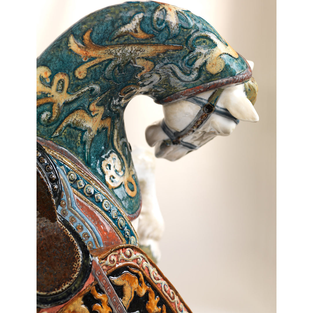 Image 6 Lladro Oriental Horse Sculpture. Glazed. Limited Edition - 01001943