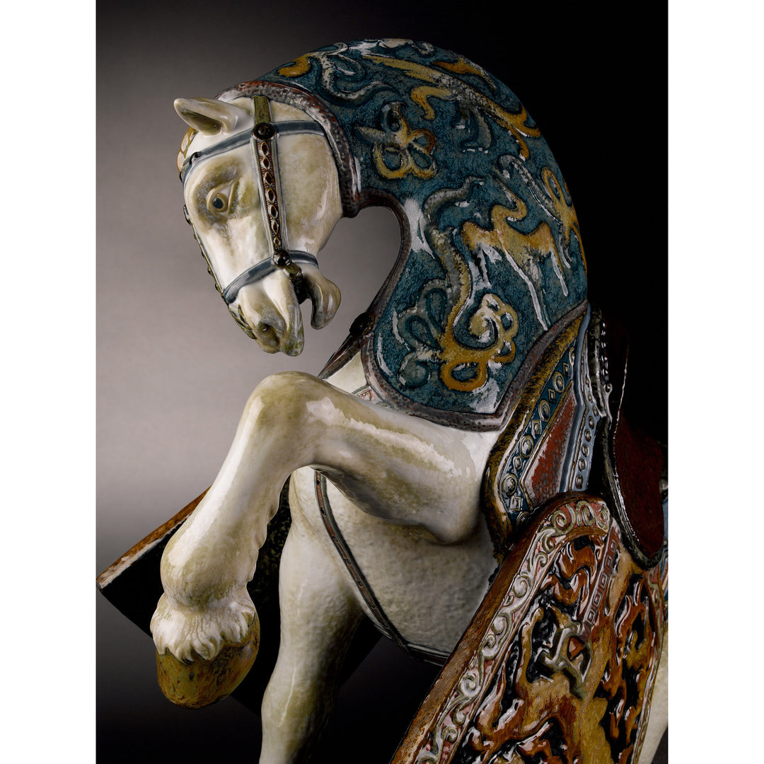 Image 8 Lladro Oriental Horse Sculpture. Glazed. Limited Edition - 01001943