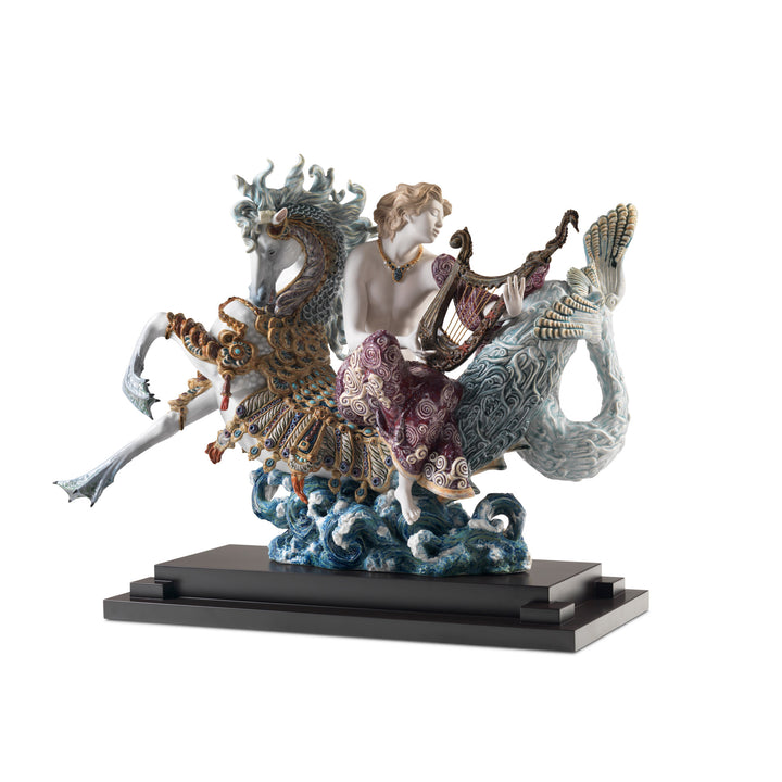 Lladro Arion on A Seahorse Sculpture. Limited Edition - 01001948