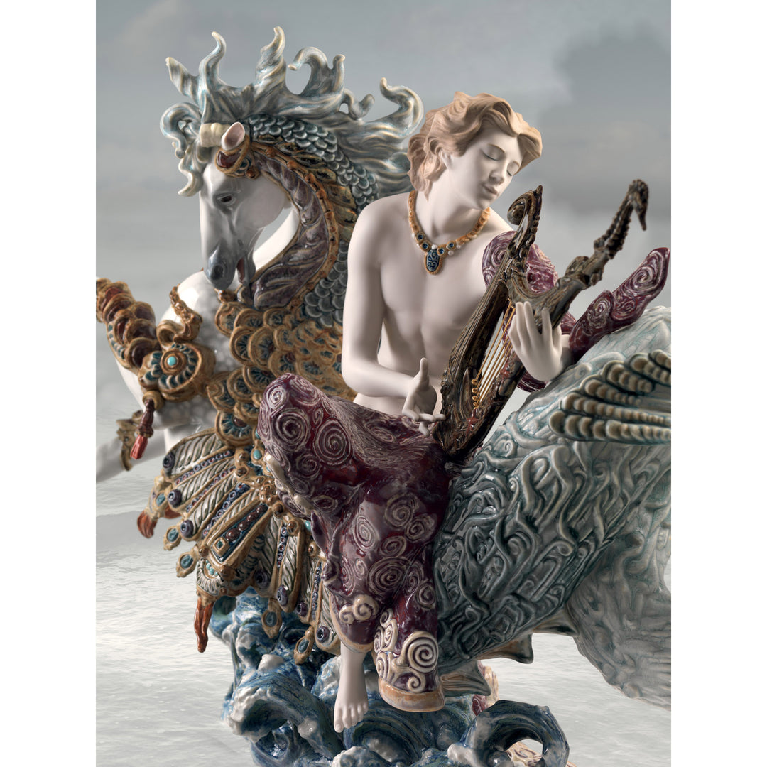 Image 2 Lladro Arion on A Seahorse Sculpture. Limited Edition - 01001948
