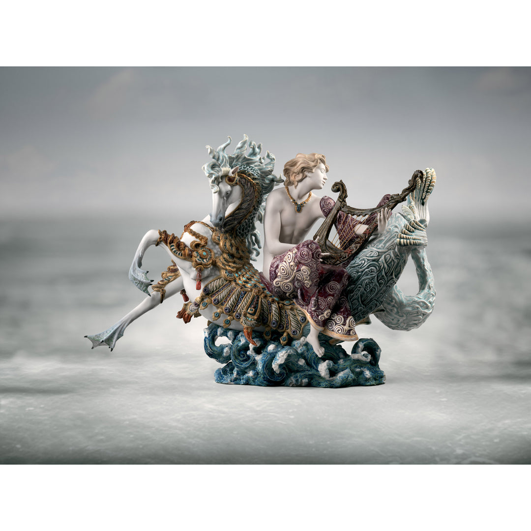 Image 3 Lladro Arion on A Seahorse Sculpture. Limited Edition - 01001948