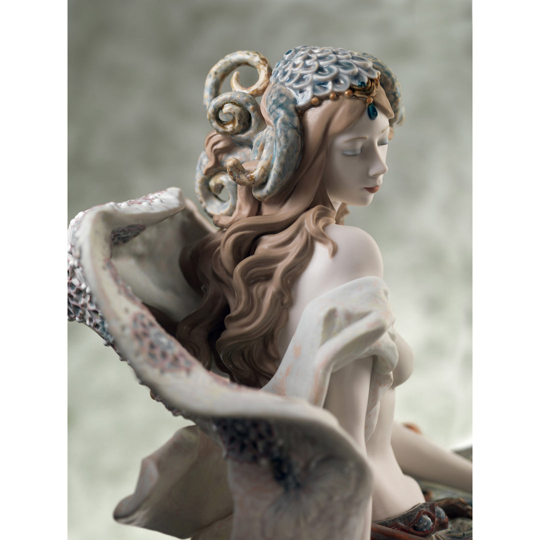 Image 2 Lladro Bacchante on A Panther Woman Sculpture. Limited Edition - 01001949