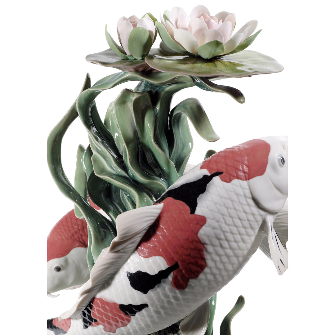 Image 2 Lladro Koi Fish Sculpture. Limited Edition - 01001959