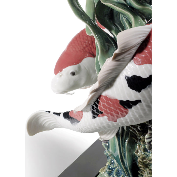 Image 4 Lladro Koi Fish Sculpture. Limited Edition - 01001959
