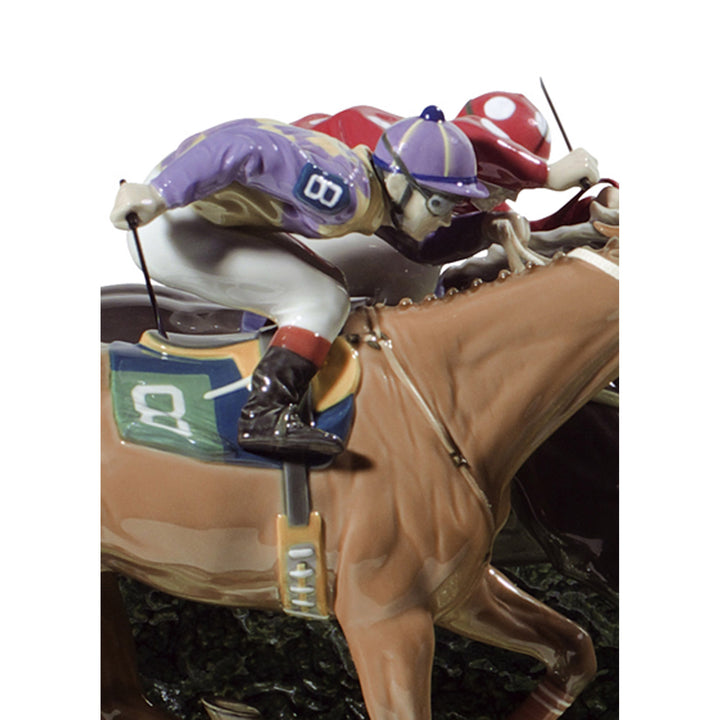 Image 3 Lladro At The DerBy Horses Sculpture. Limited Edition - 01001967