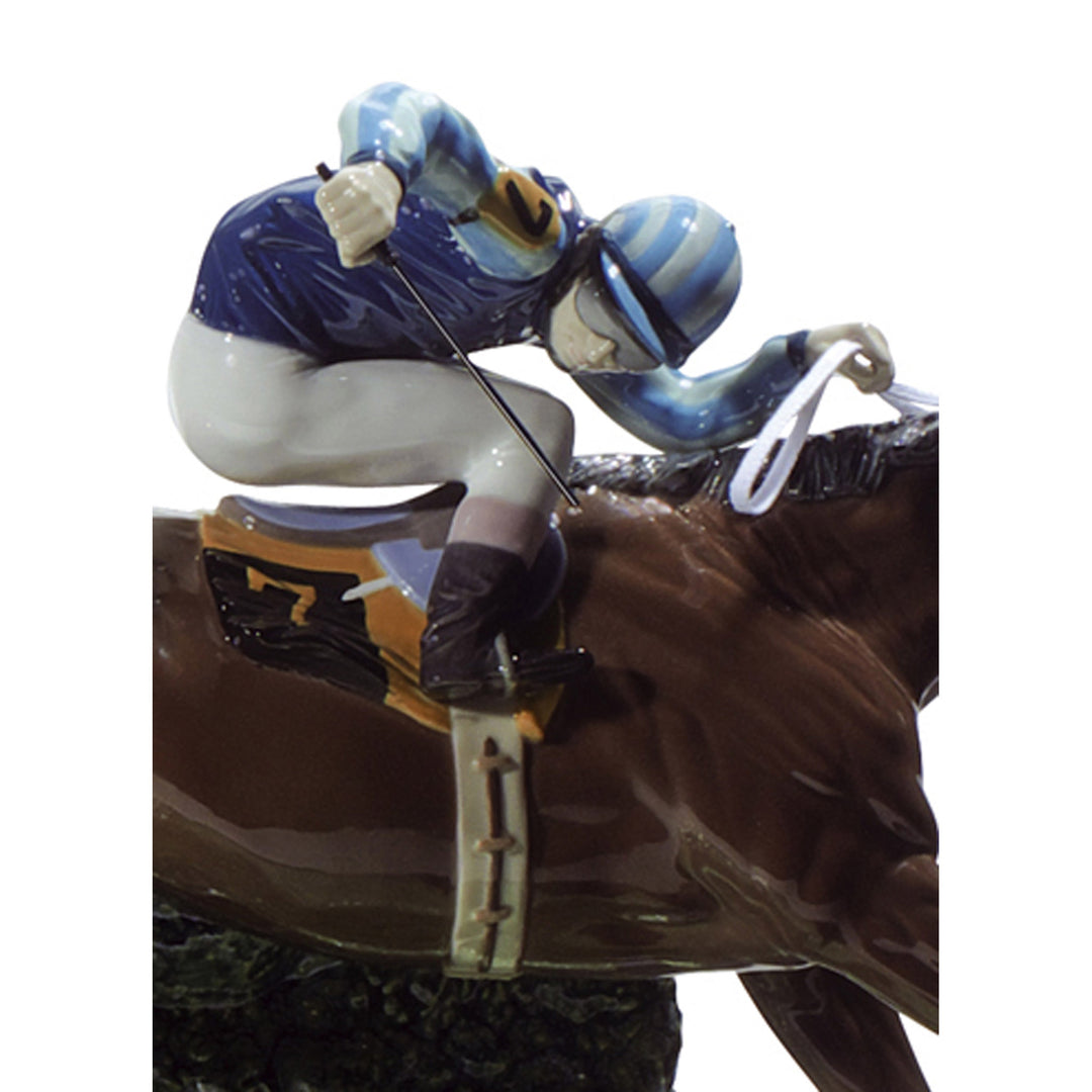 Image 4 Lladro At The DerBy Horses Sculpture. Limited Edition - 01001967