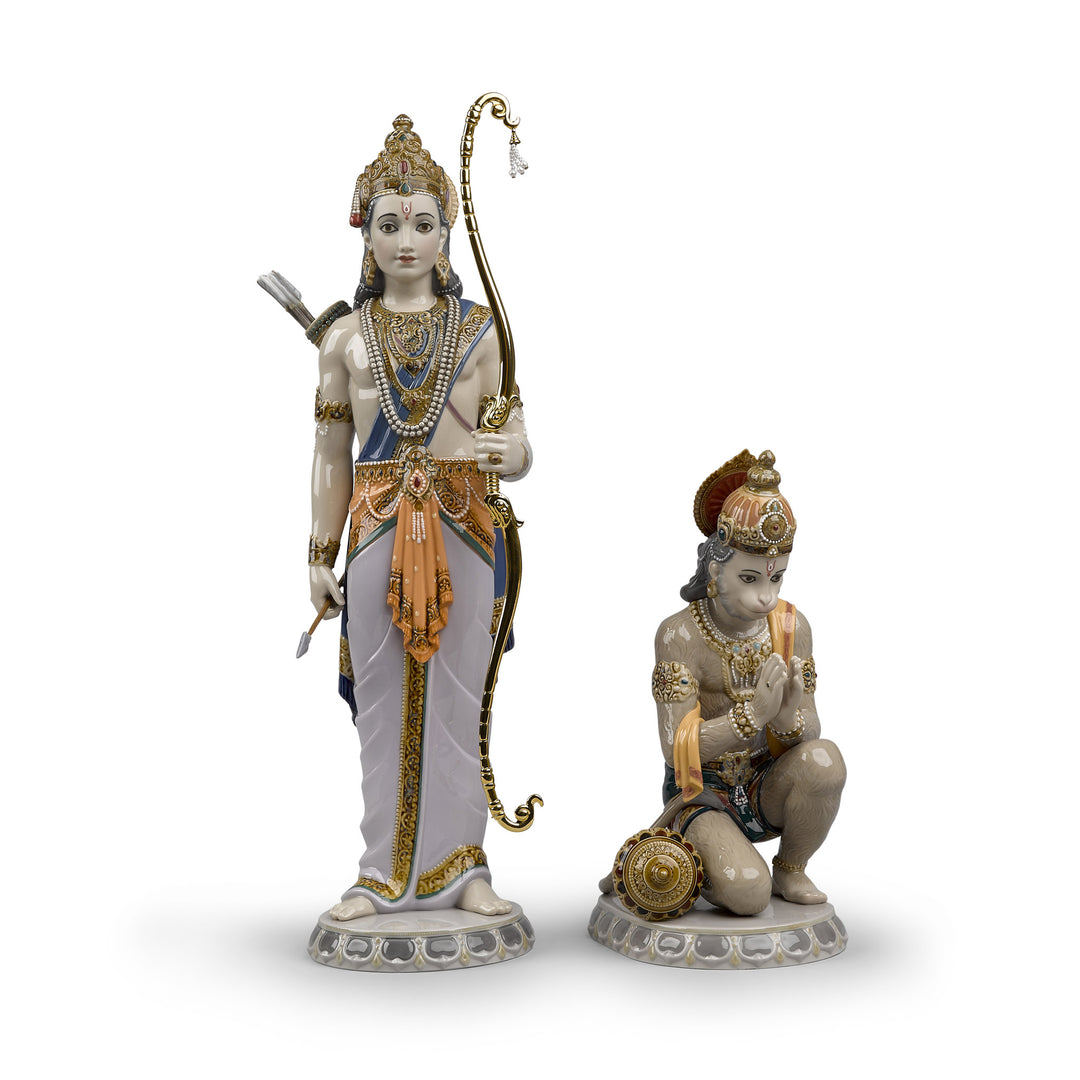Lladro Lakshman and Hanuman Sculpture. Limited Edition - 01001972