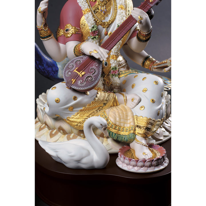 Image 5 Lladro Saraswati Sculpture. Limited Edition - 01001978