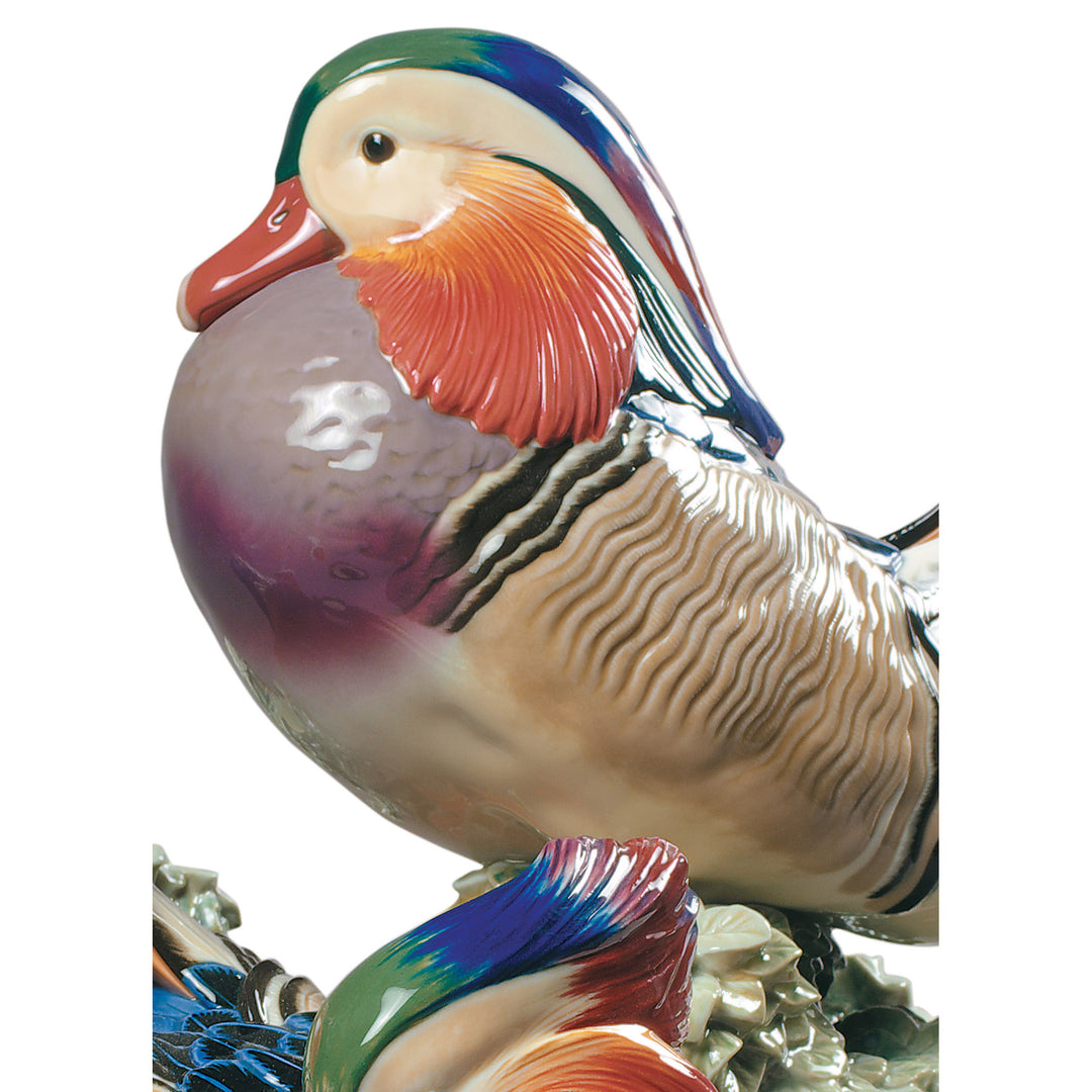 Image 3 Lladro Mandarin Ducks Sculpture. Limited Edition - 01001979