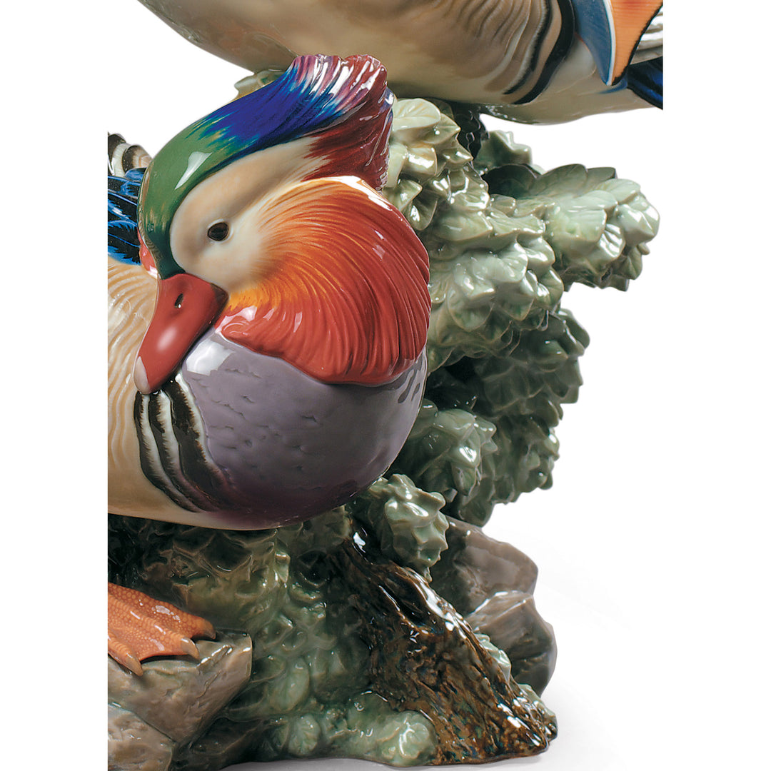 Image 4 Lladro Mandarin Ducks Sculpture. Limited Edition - 01001979