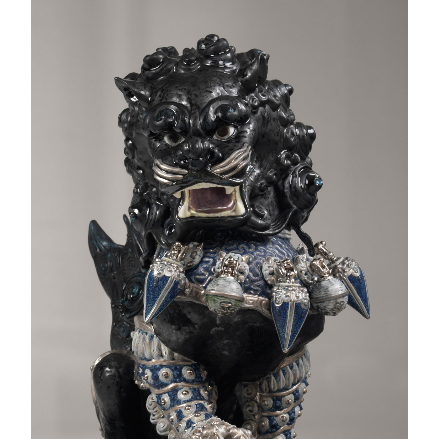 Image 3 Lladro Guardian Lion Sculpture. Black. Limited Edition - 01001995