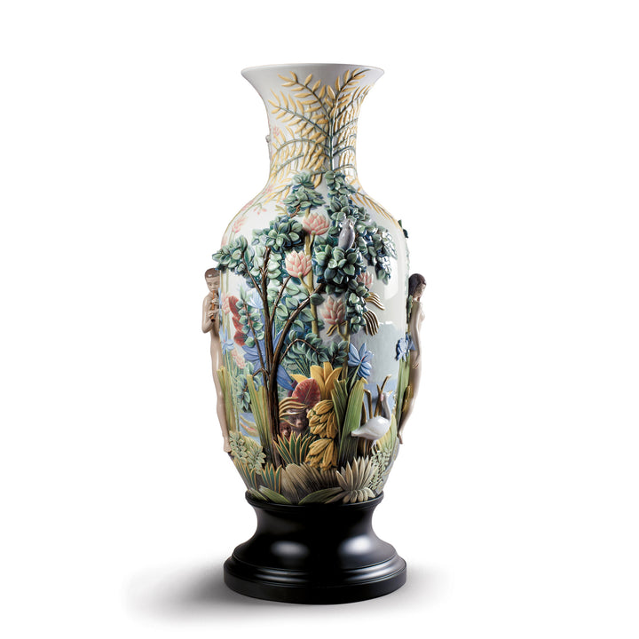 Lladro Paradise Vase Sculpture. Limited Edition - 01001997