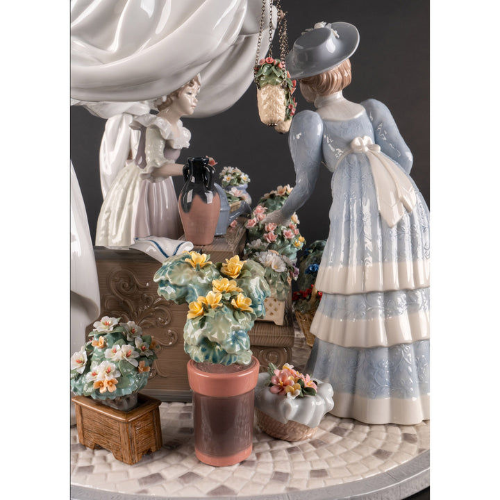 Image 7 Lladro Flowers market Sculpture. Limited edition - 01002023