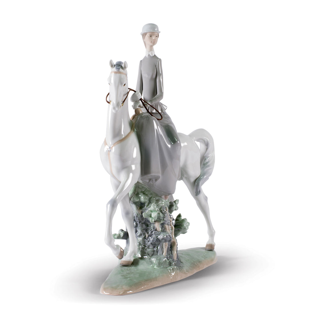 Image 2 Lladro Woman on Horse Figurine - 01004516