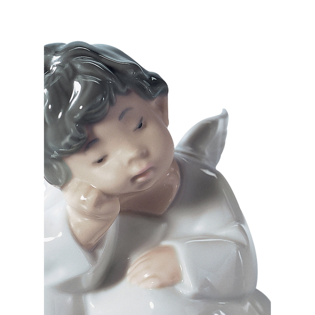 Image 2 Lladro Angel Thinking Figurine - 01004539