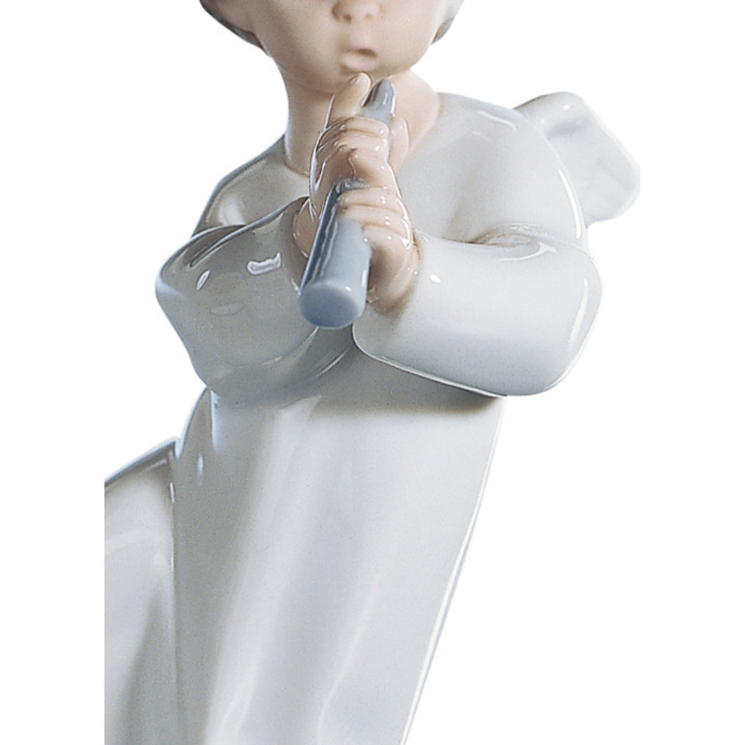 Image 2 Lladro Angel with Flute Figurine - 01004540