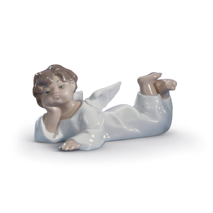 Lladro Angel Laying Down Figurine - 01004541