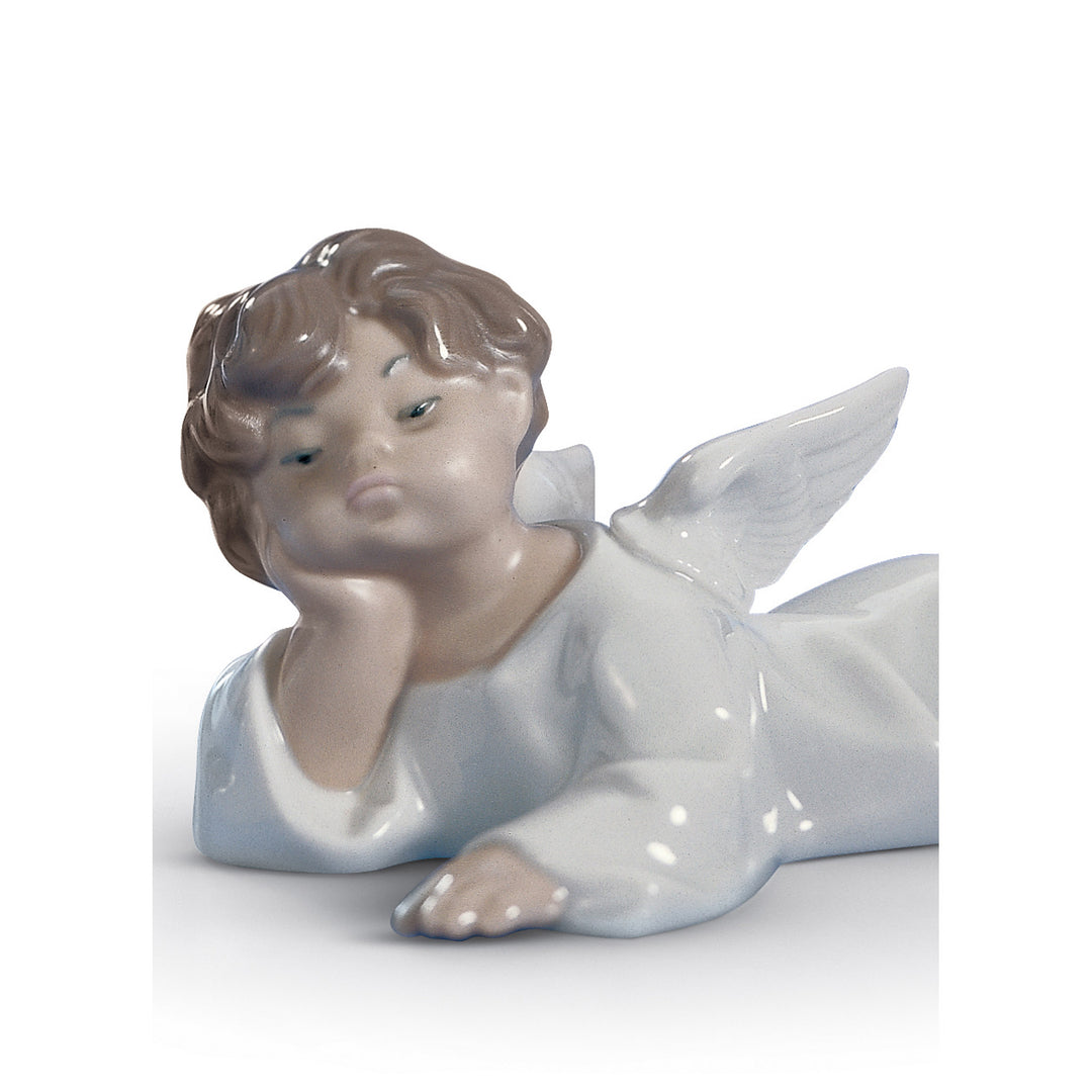Image 2 Lladro Angel Laying Down Figurine - 01004541