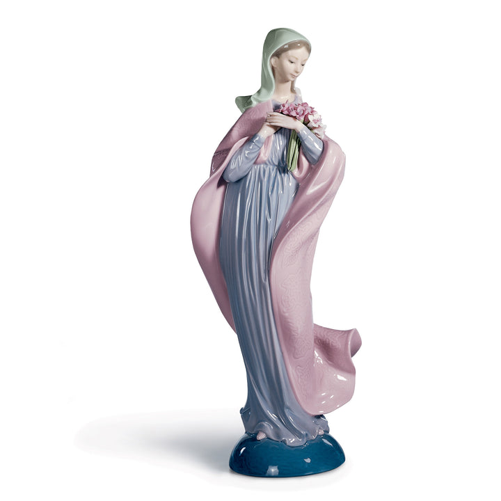 Lladro Our Lady with Flowers Figurine - 01005171