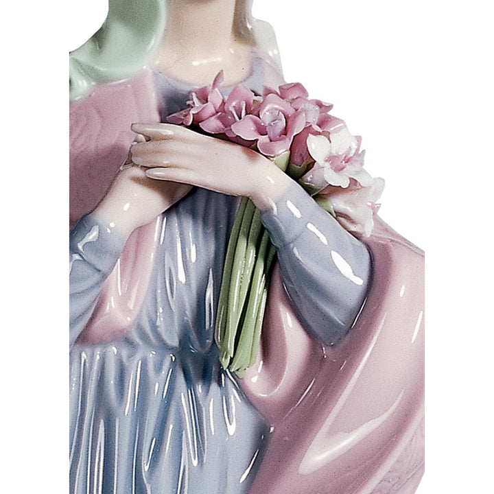 Image 3 Lladro Our Lady with Flowers Figurine - 01005171