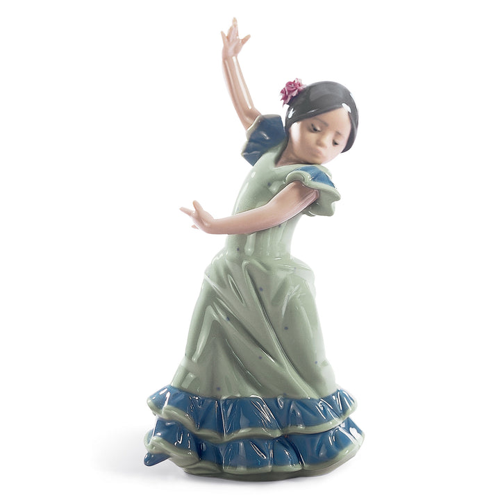 Lladro Lolita Flamenco Dancer Girl Figurine. Blue - 01005192