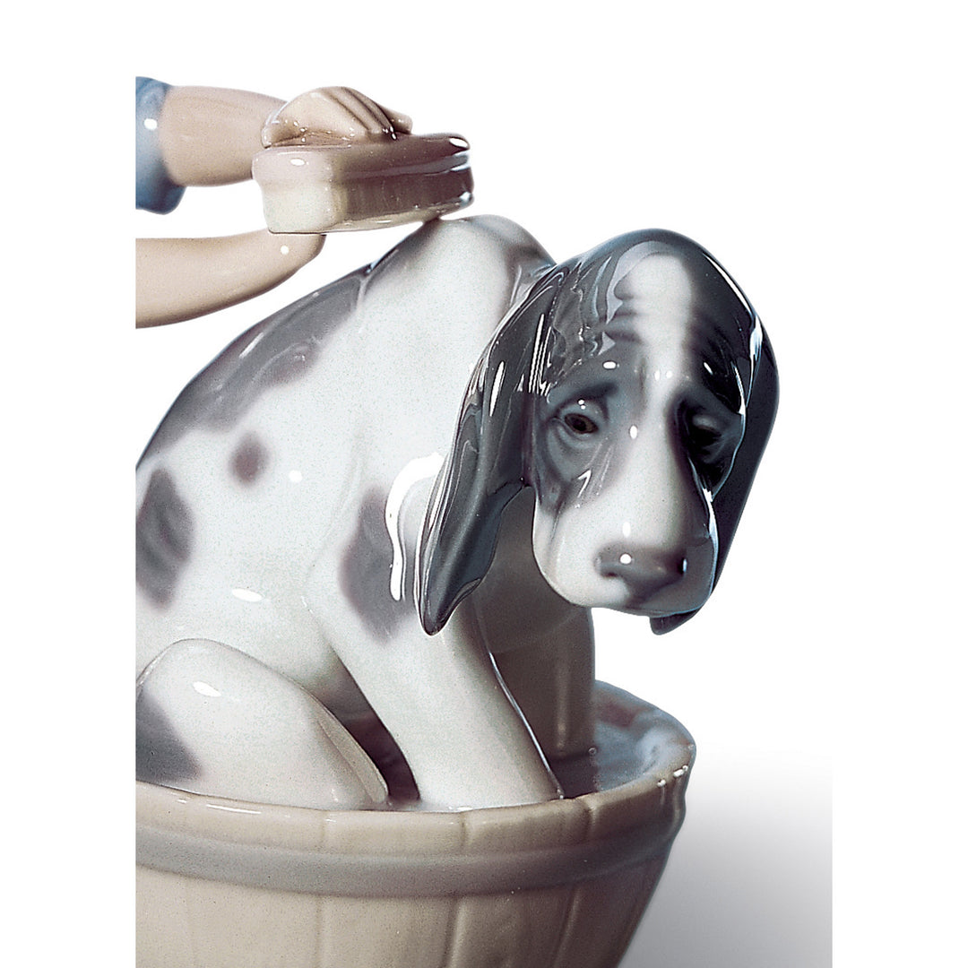 Image 2 Lladro Bashful Bather Dog Figurine - 01005455