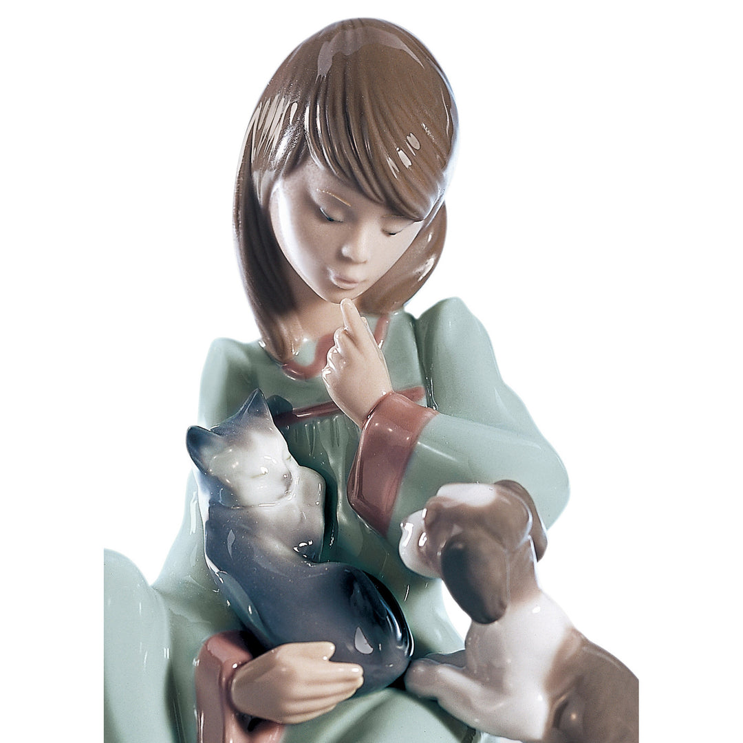 Image 2 Lladro Cat Nap Girl Figurine - 01005640