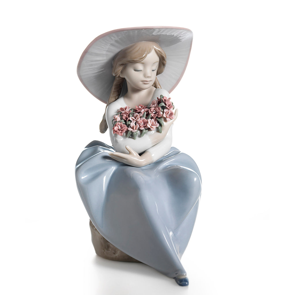 Fragrant Bouquet Girl Figurine