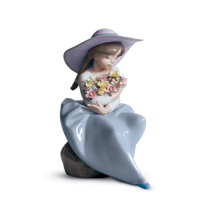 Image 3 Lladro Fragrant Bouquet Girl Figurine - 01005862